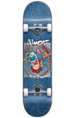 Almost Ren & Stimpy Boxed Premium Blue 8" Complete Skateboard