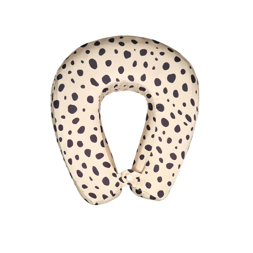 Cheetah Spot Satin Memory Foam Neck Pillow