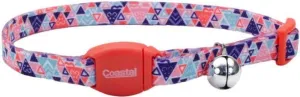 Coastal Pet Safe Cat Breakaway Collar Collar Multi Triangle - 12"L x 3/8"W