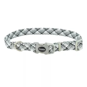 Coastal Pro Active Adjustable Woven Reflective Dog Collar S/M Grey Scale