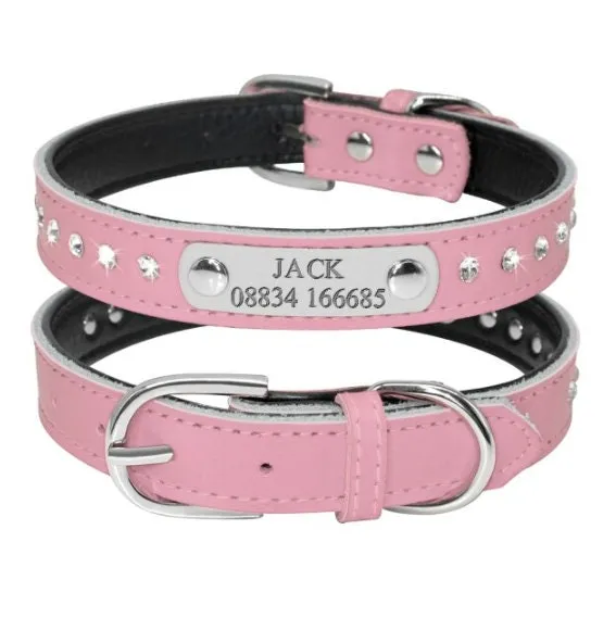 Custom Cat Collar, Personalized Pet Collars for Kittens, Diamond Collar with Name, Boy Girl Cat Collar, Breakaway Adjustable Strap