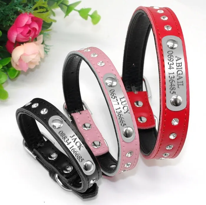 Custom Cat Collar, Personalized Pet Collars for Kittens, Diamond Collar with Name, Boy Girl Cat Collar, Breakaway Adjustable Strap