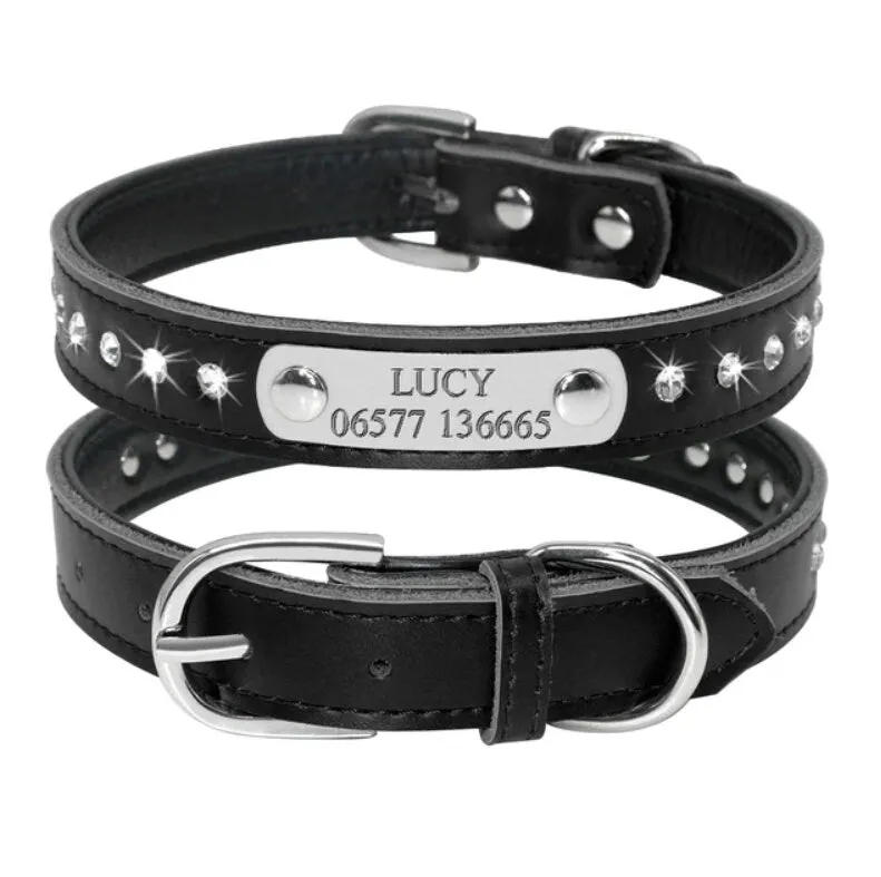 Custom Cat Collar, Personalized Pet Collars for Kittens, Diamond Collar with Name, Boy Girl Cat Collar, Breakaway Adjustable Strap