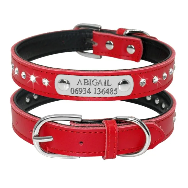 Custom Cat Collar, Personalized Pet Collars for Kittens, Diamond Collar with Name, Boy Girl Cat Collar, Breakaway Adjustable Strap