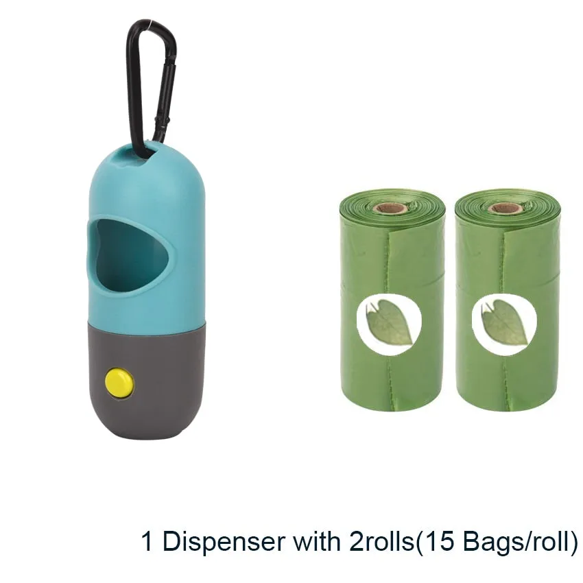 Degradable Dog Poop Bag Dispenser LED light Waste Bags