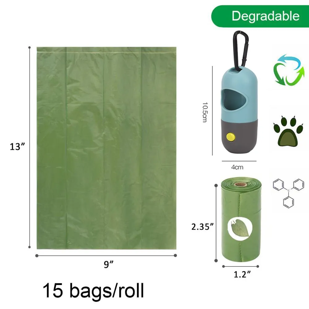 Degradable Dog Poop Bag Dispenser LED light Waste Bags