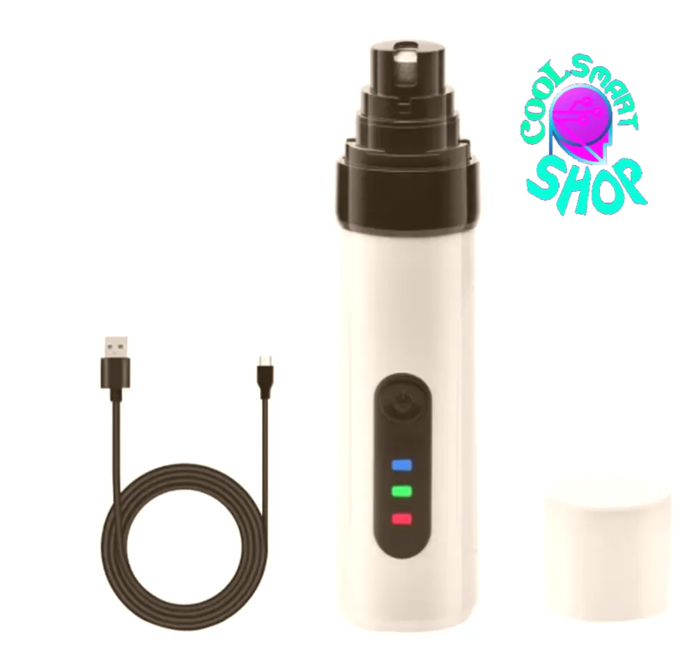 Electric Dog Nail Clippers Grinders Rechargeable USB Charging Pet Quiet Cat Paws Nail Grooming Trimmer Tools
