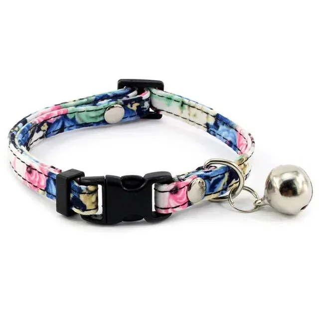 Floral Collar for Small Dogs with Bell Fashion Dog Collar