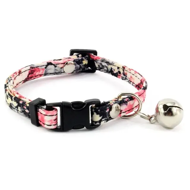 Floral Collar for Small Dogs with Bell Fashion Dog Collar