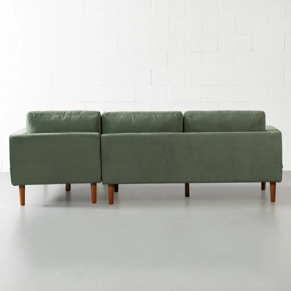 FONDA - Green Fabric Sectional Sofa - Left