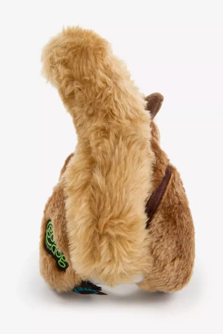 goDog Wildlife Durable Plush Dog Toy, Chipmunk