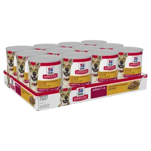Hills Science Diet Adult Chicken and Barley Entree Canned Dog Food 370g x 12^^^
