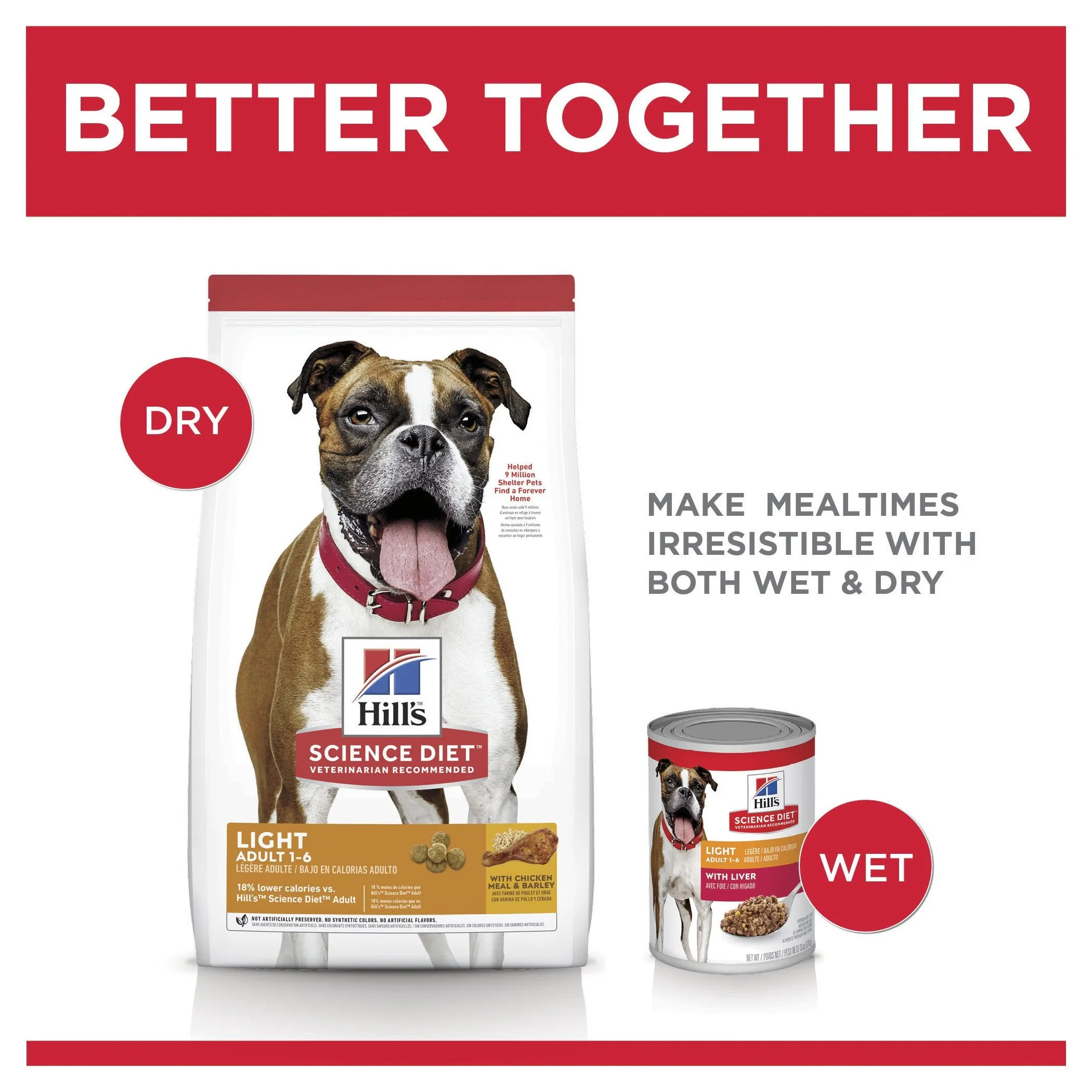 Hills Science Diet Light Adult Dry Dog Food 3kg***