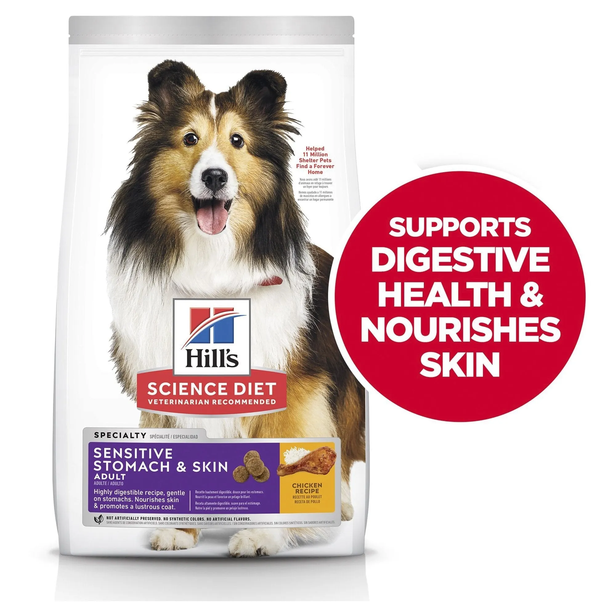 Hills Science Diet Sensitive Stomach and Skin Adult Dry Dog Food 12kg^^^