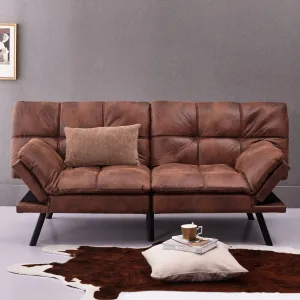 Koa Modern Convertible Memory Foam Futon Sofa Bed - Brown