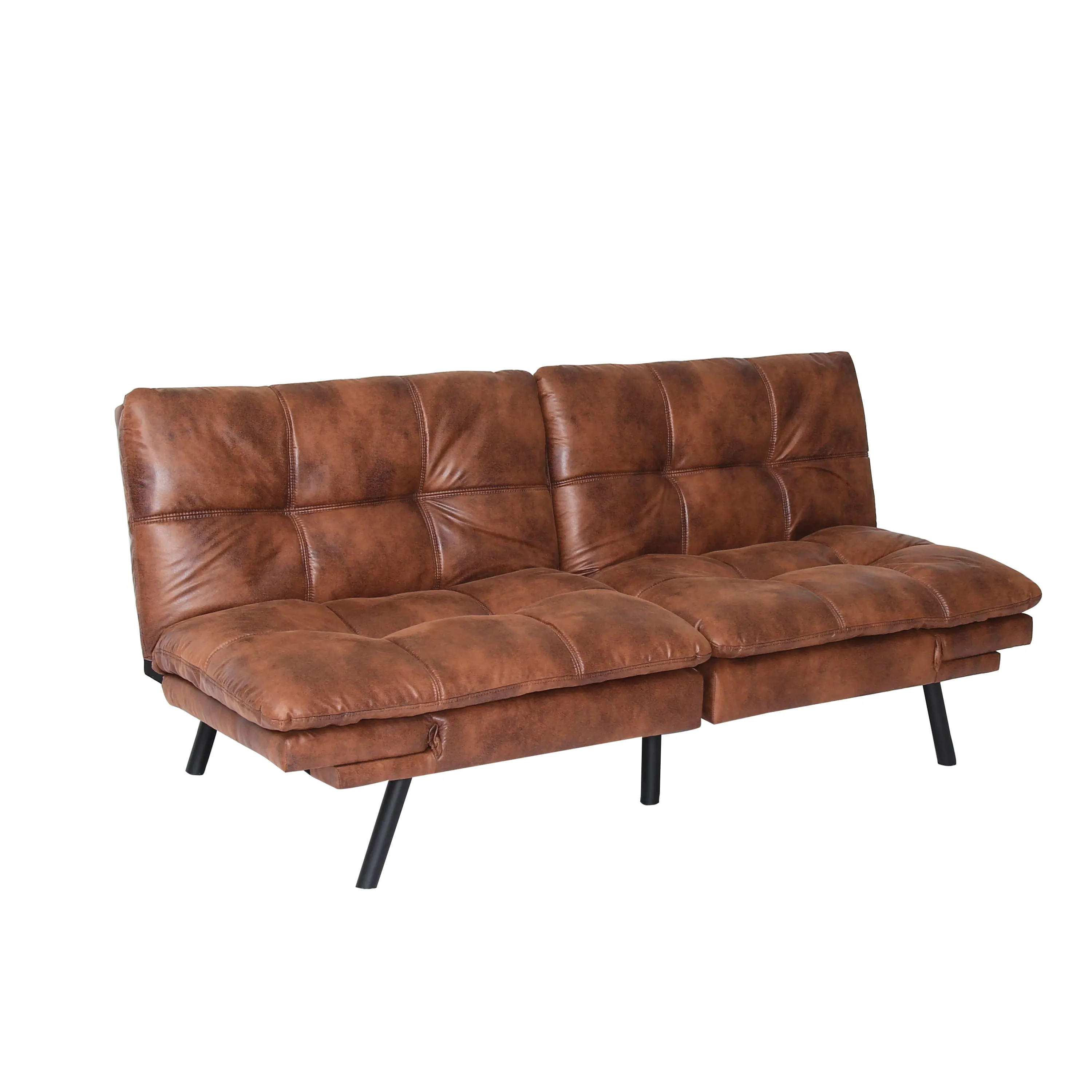 Koa Modern Convertible Memory Foam Futon Sofa Bed - Brown
