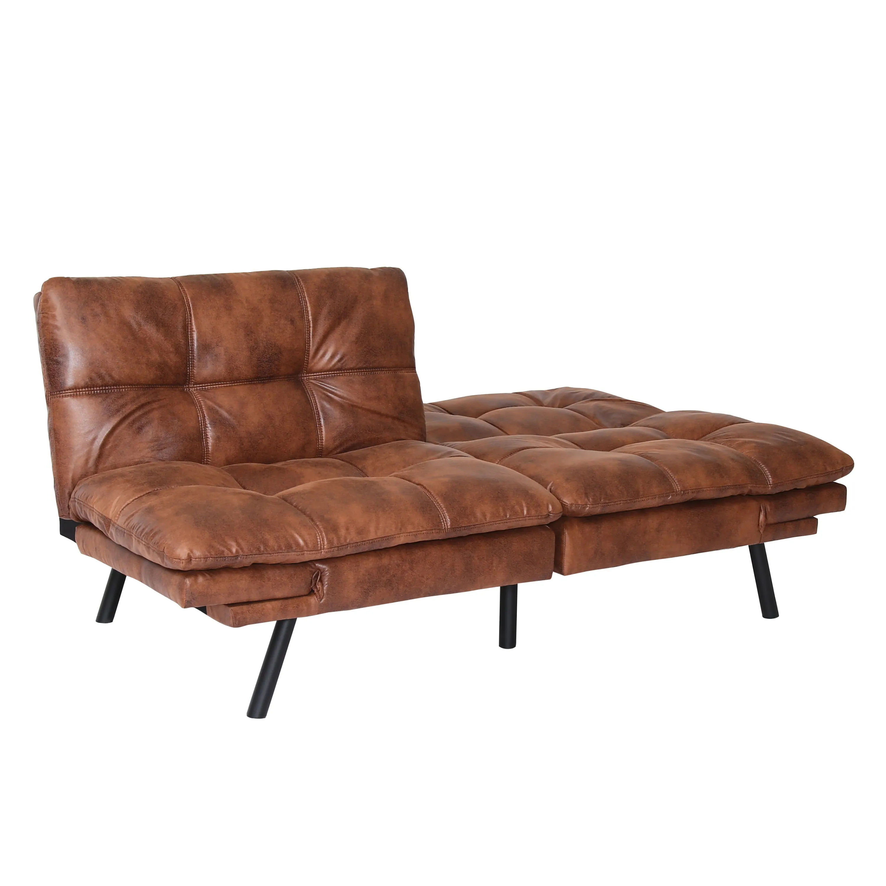Koa Modern Convertible Memory Foam Futon Sofa Bed - Brown