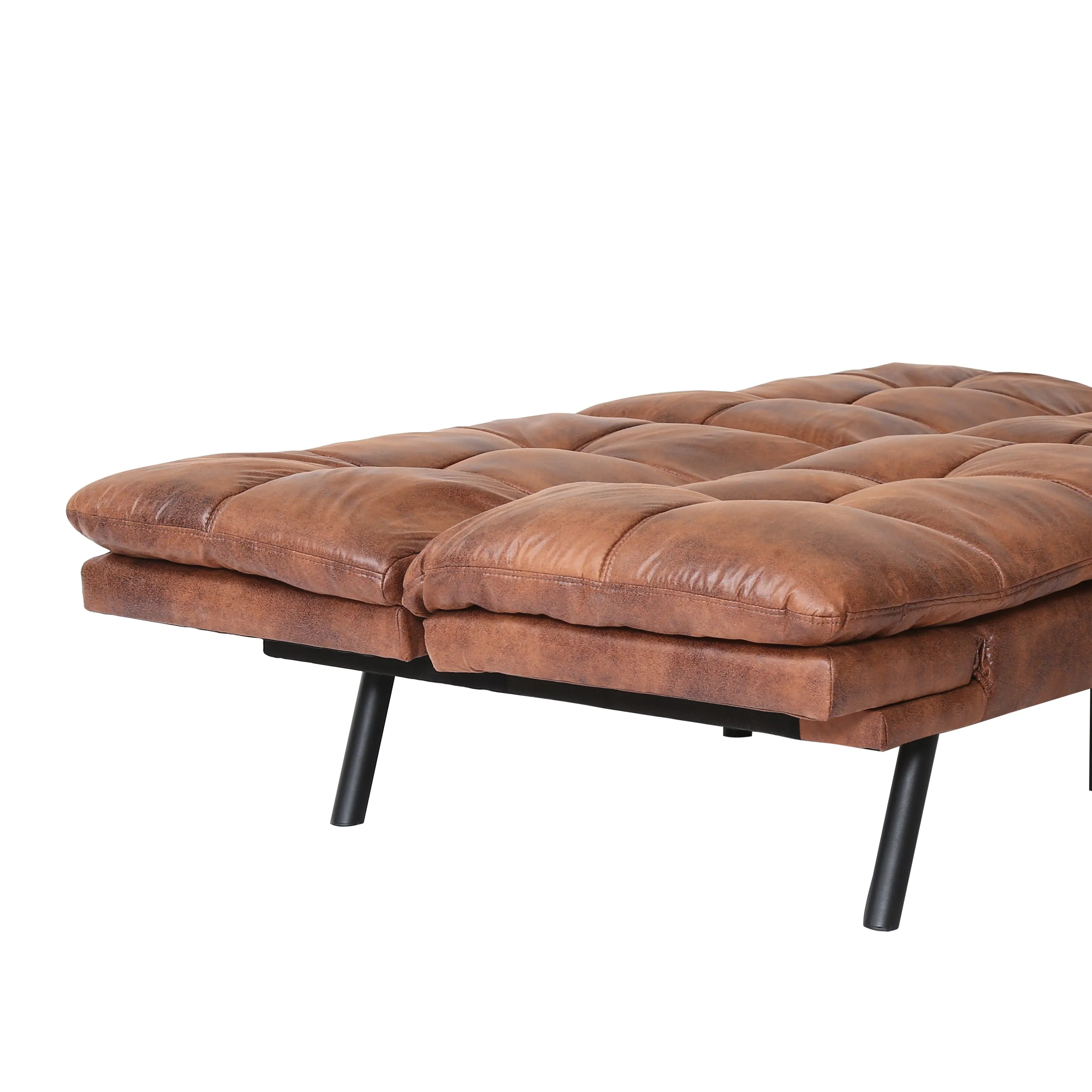 Koa Modern Convertible Memory Foam Futon Sofa Bed - Brown