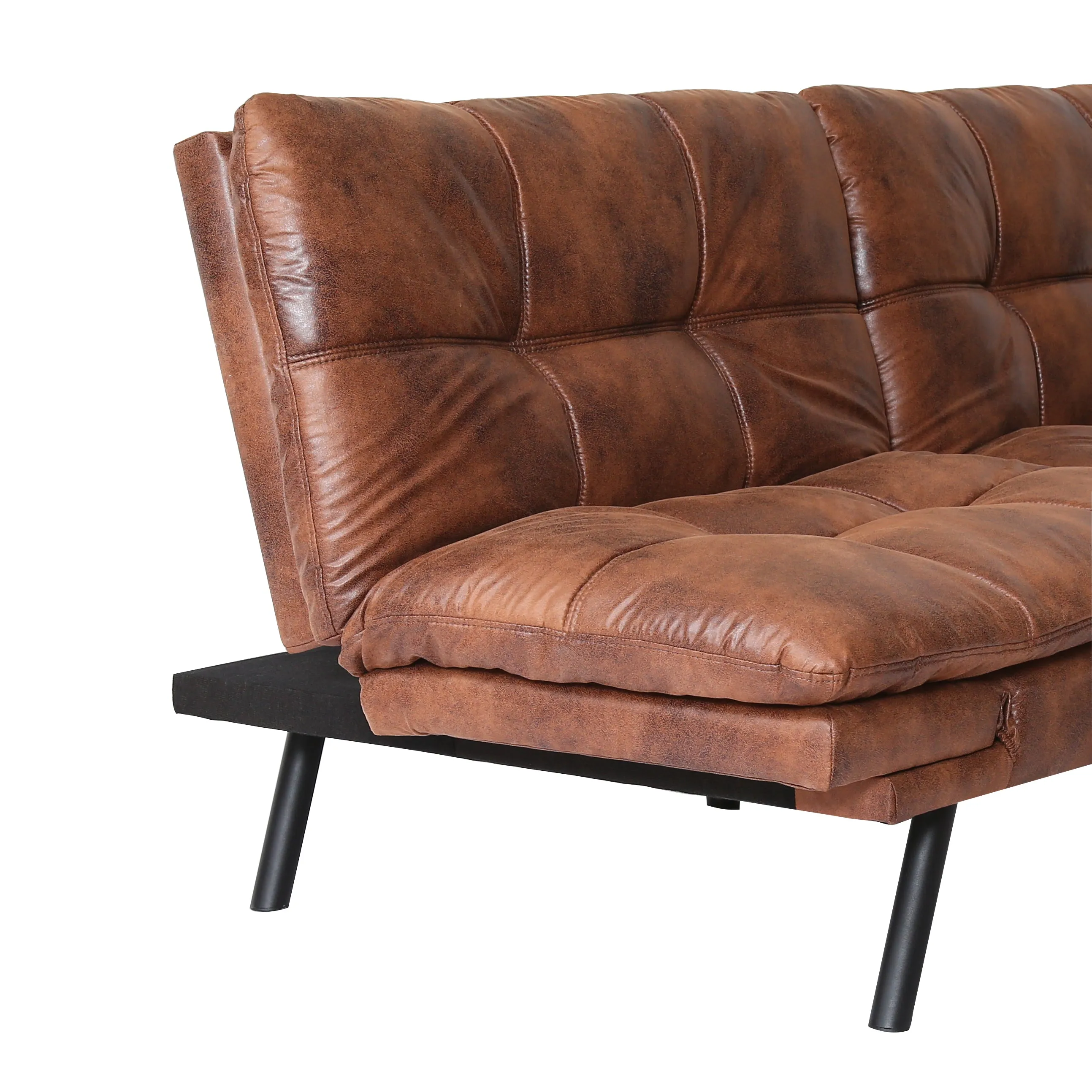 Koa Modern Convertible Memory Foam Futon Sofa Bed - Brown