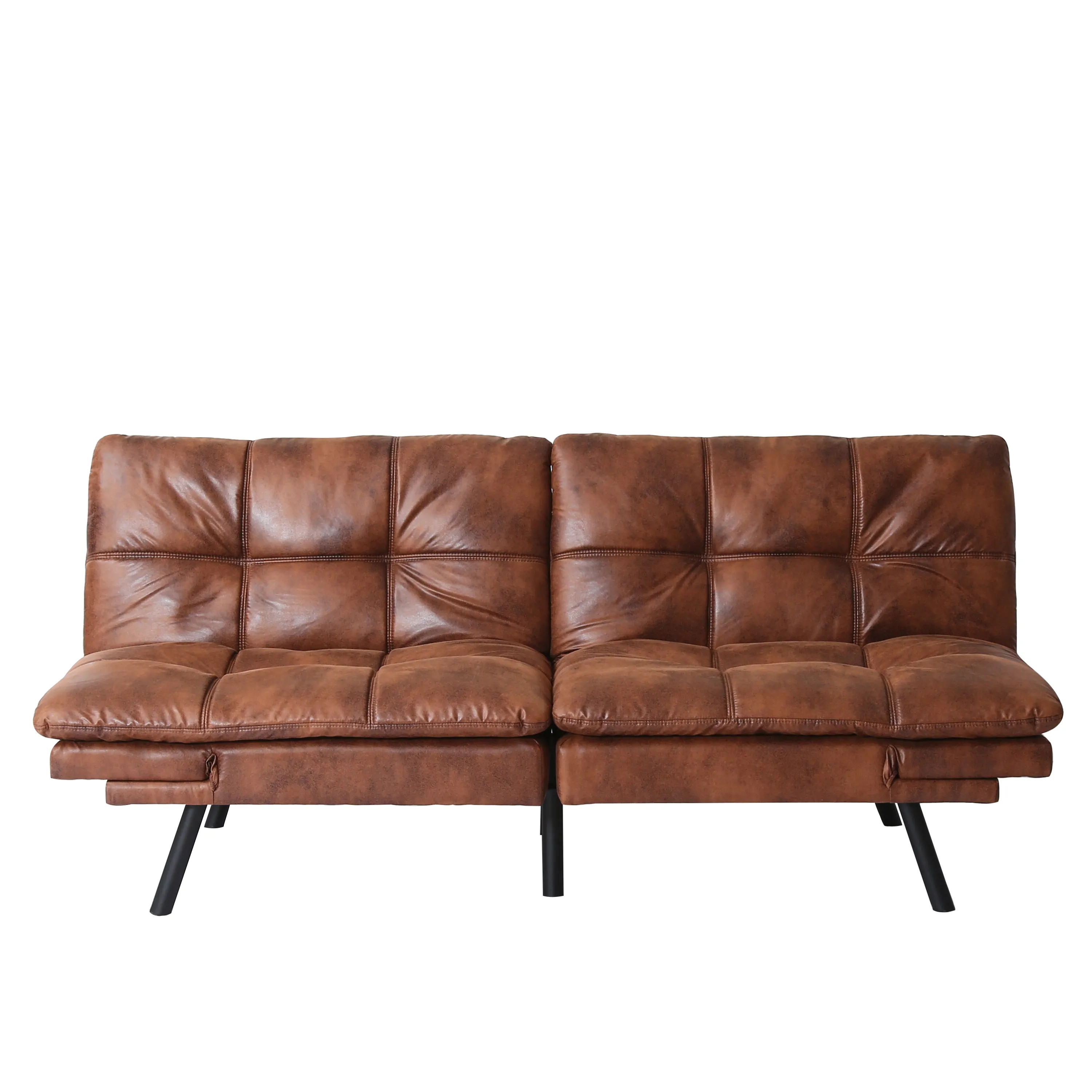 Koa Modern Convertible Memory Foam Futon Sofa Bed - Brown