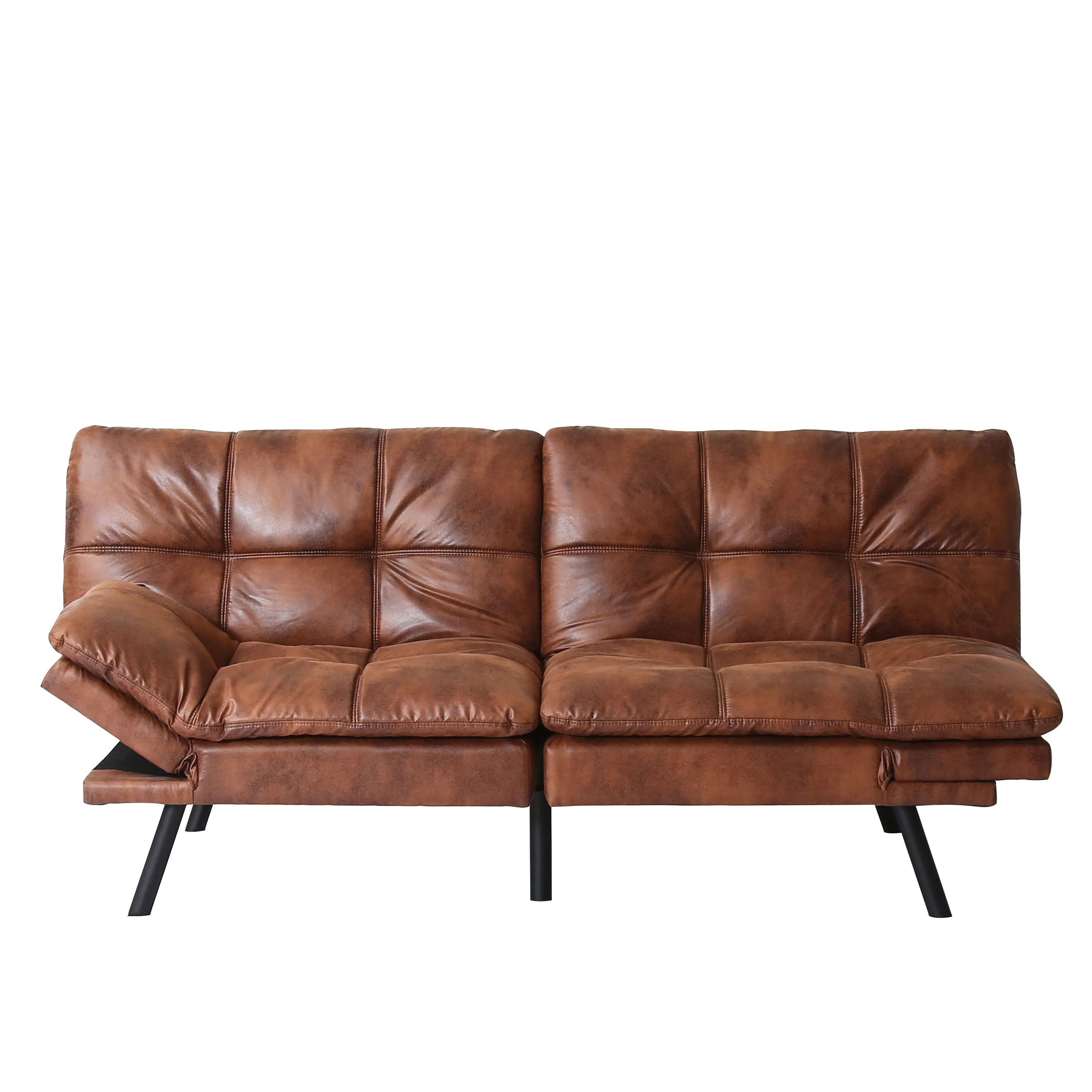 Koa Modern Convertible Memory Foam Futon Sofa Bed - Brown