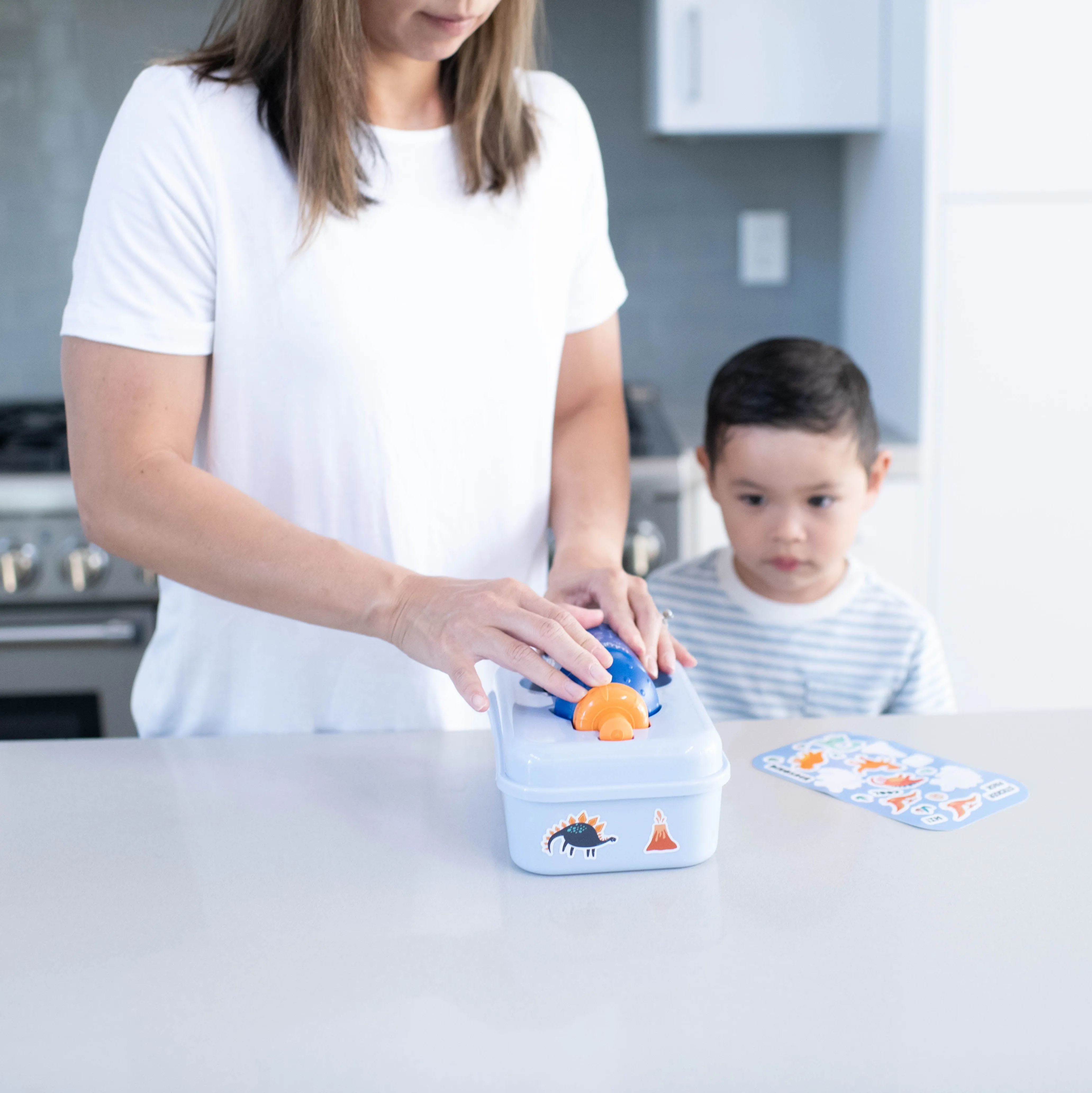 Lunch box and Bottle Set with Stickers