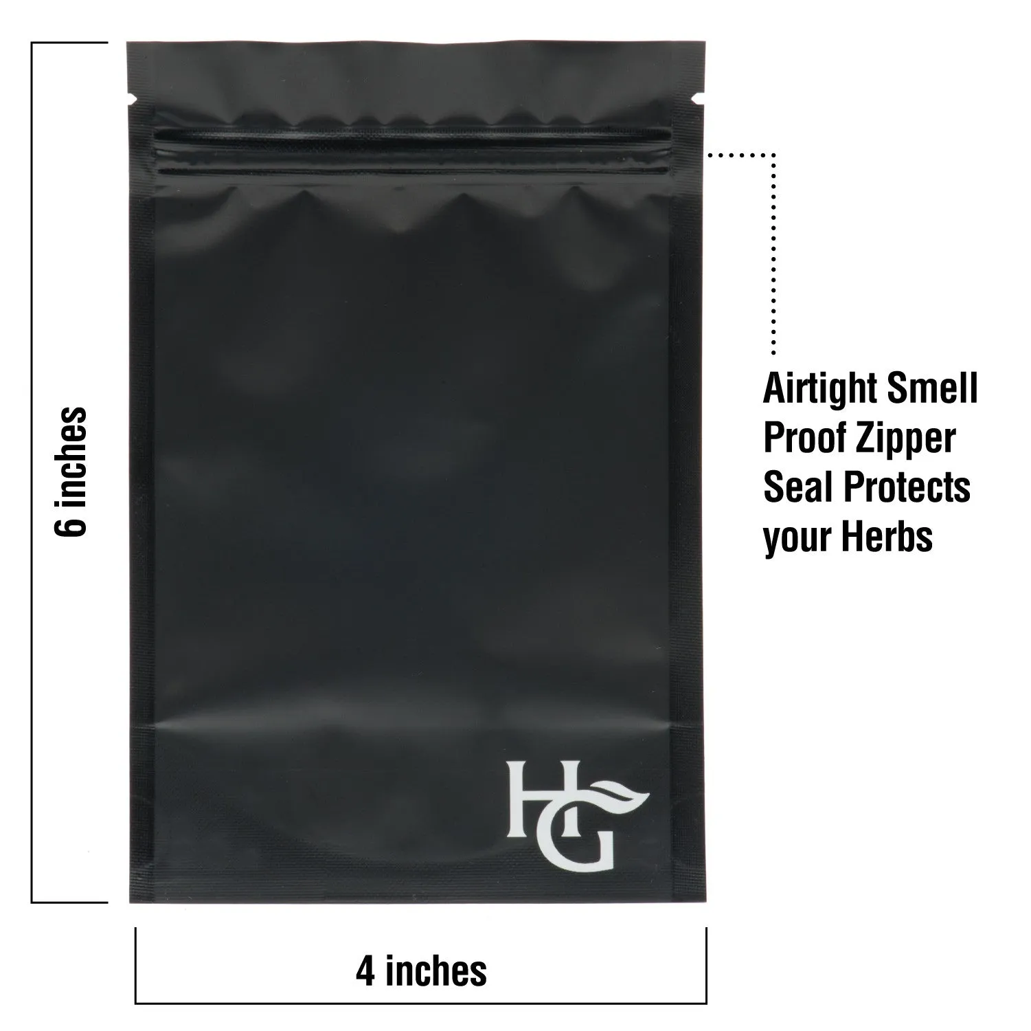 Medium Smell Proof Storage Bags  -  4 x 6 Inches (Pack of 25)