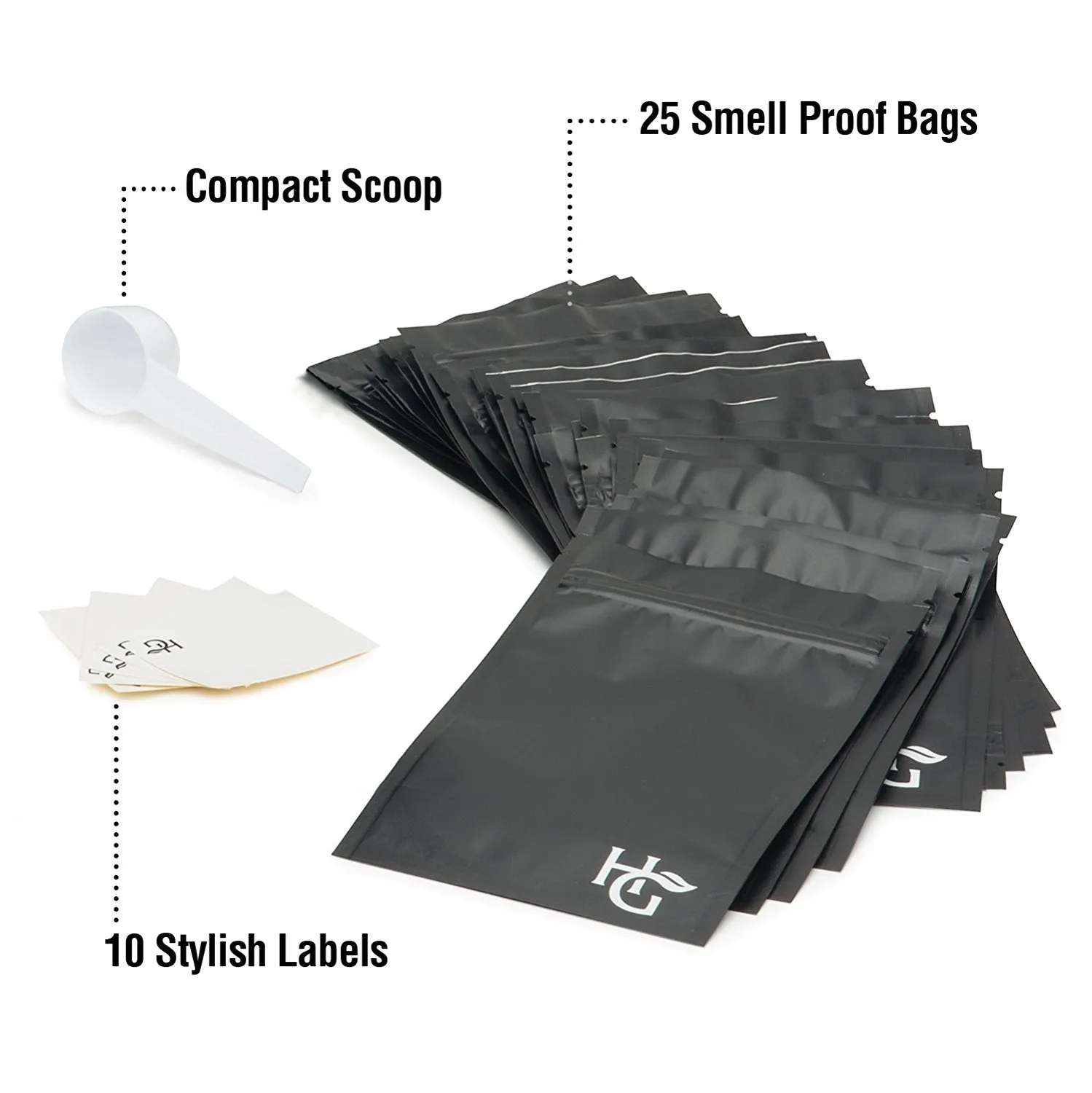 Medium Smell Proof Storage Bags  -  4 x 6 Inches (Pack of 25)