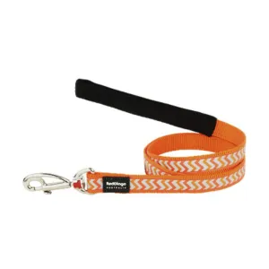 Red Dingo Dog Reflective Ziggy Lead Orange L