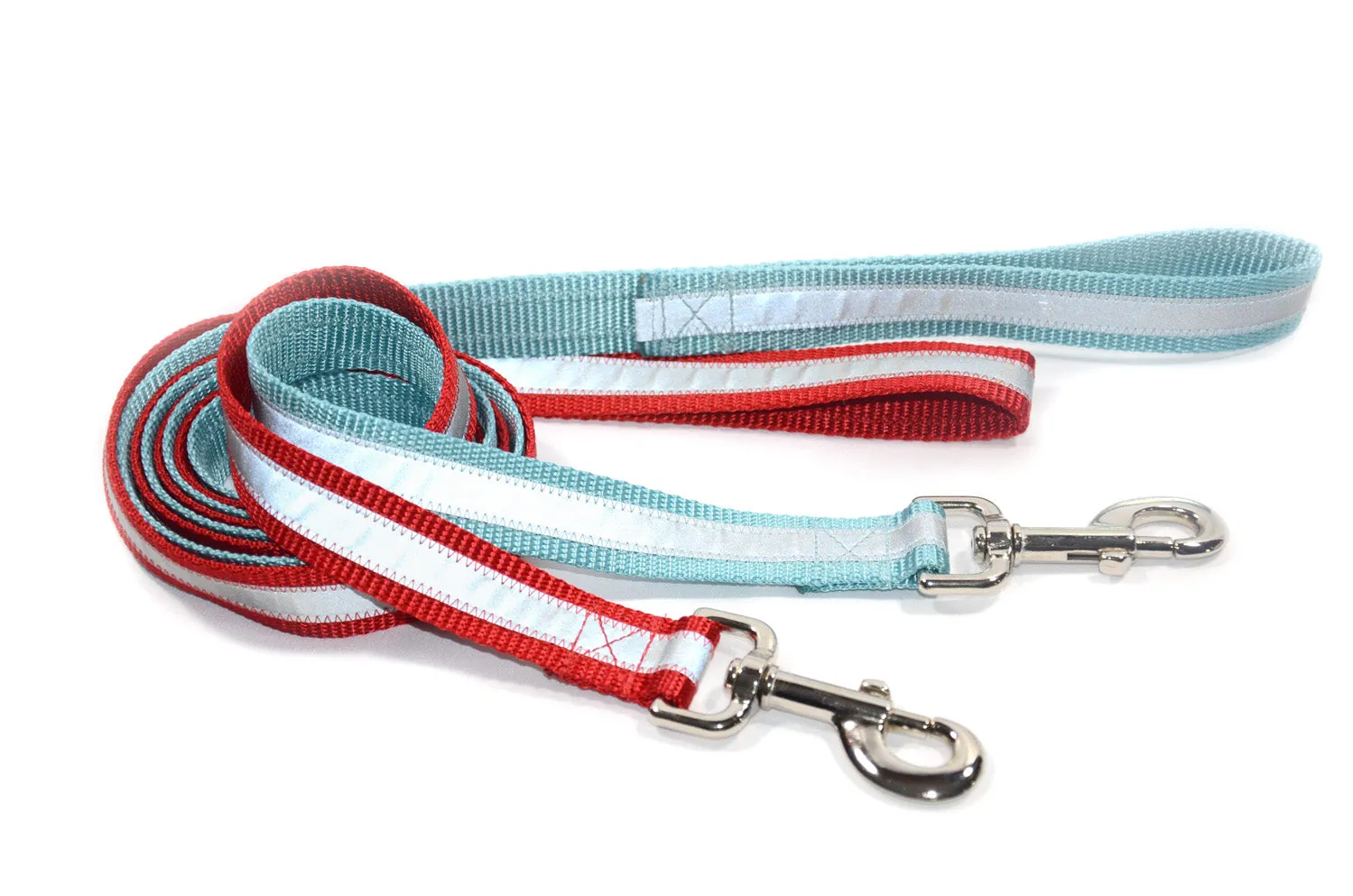 Reflective OR Solid Leashes - heavy duty webbing - made in the USA!
