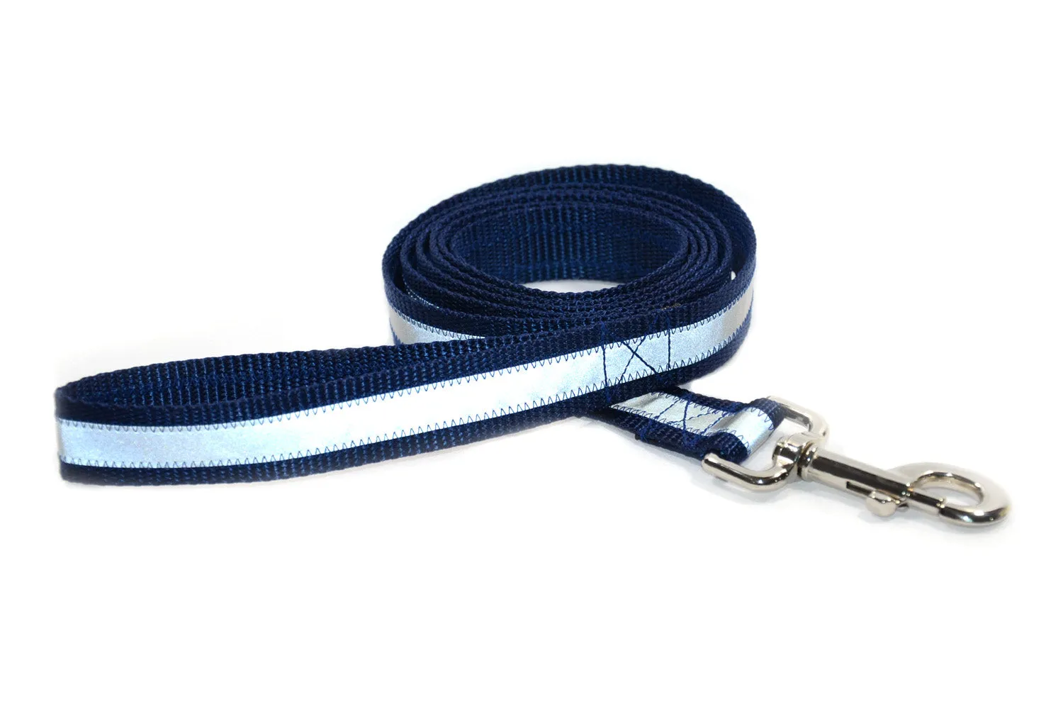 Reflective OR Solid Leashes - heavy duty webbing - made in the USA!