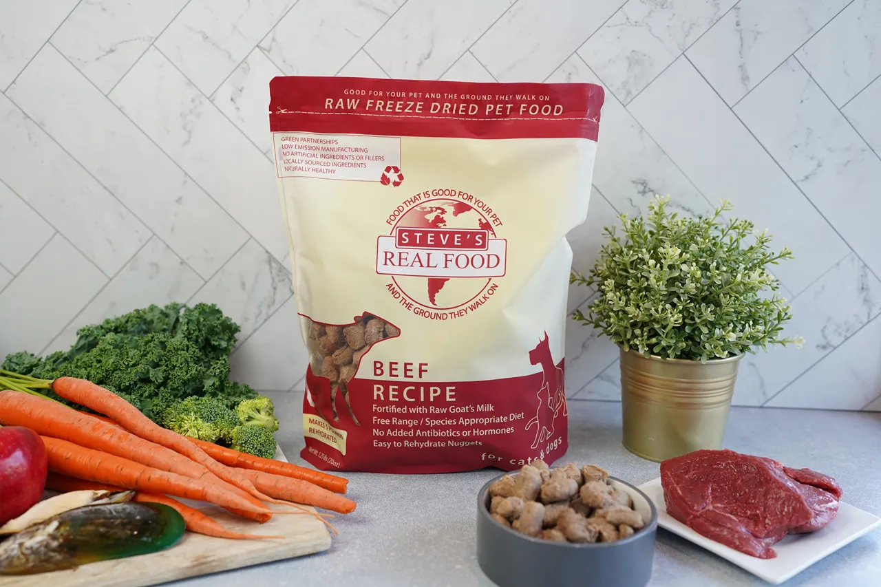 Steve's Real Food Freeze-Dried Raw Dog Food, Beef Recipe