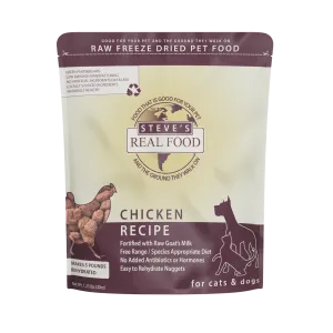 Steve's Real Food Freeze-Dried Raw Dog Food, Chicken Recipe